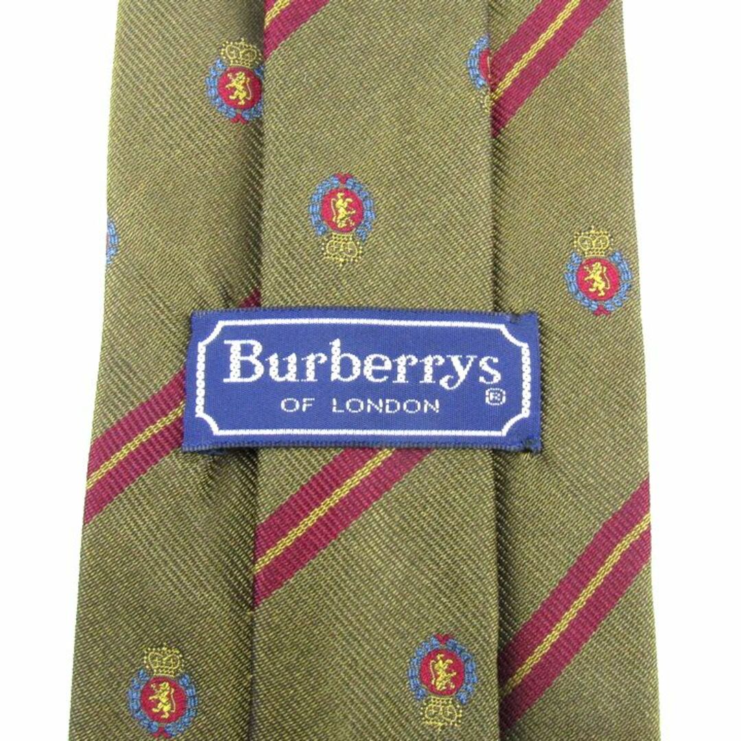 BURBERRY(バーバリー)のバーバリーズ ブランドネクタイ ロイヤルクレスト ハンドメイド シルク イタリア製 メンズ グリーン系 Burberrys メンズのファッション小物(ネクタイ)の商品写真