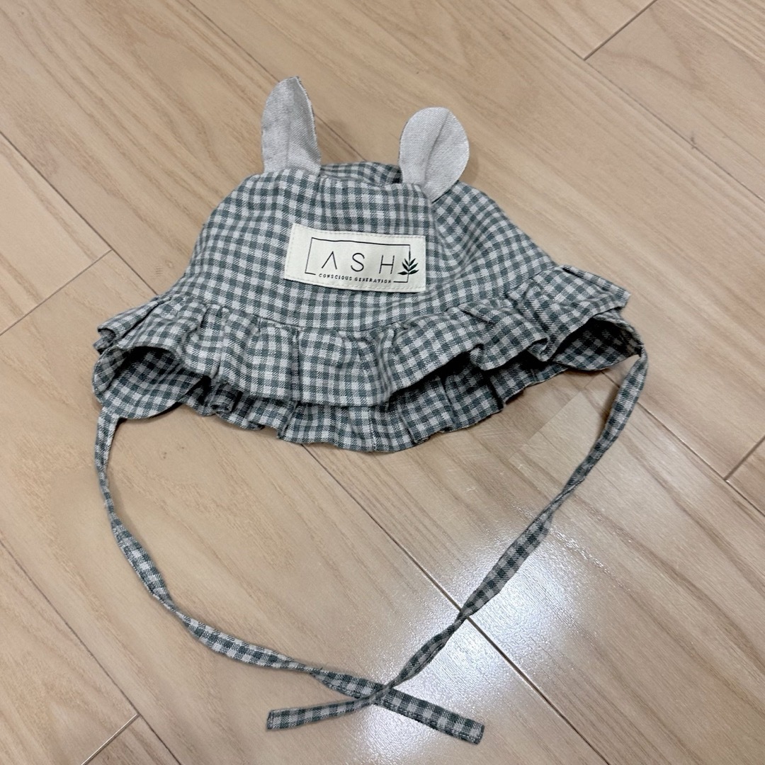 ASH(アッシュ)のASH GENERATION GINGHAM BEAR HAT キッズ/ベビー/マタニティのこども用ファッション小物(帽子)の商品写真