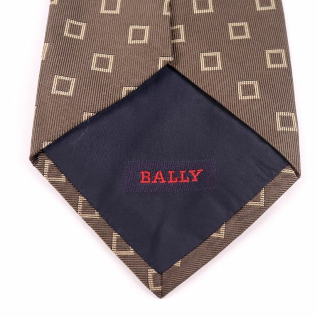 Bally(バリー)のバリー ブランドネクタイ スクエア柄 シルク メンズ ブラウン BALLY メンズのファッション小物(ネクタイ)の商品写真