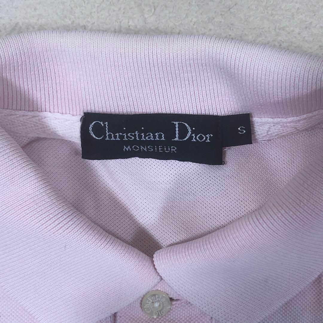 Christian Dior(クリスチャンディオール)のクリスチャンディオール　半袖ポロシャツ　ピンク　Sサイズ メンズのトップス(ポロシャツ)の商品写真