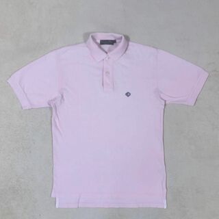 クリスチャンディオール(Christian Dior)のクリスチャンディオール　半袖ポロシャツ　ピンク　Sサイズ(ポロシャツ)