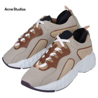 アクネストゥディオズ(Acne Studios)のAcne Studios アクネ ストゥディオズ Rockaway Bios BD0035 メンズ スニーカー シューズ 靴 ベージュ ブラウン スウェード ロゴ(as0035) -(スニーカー)