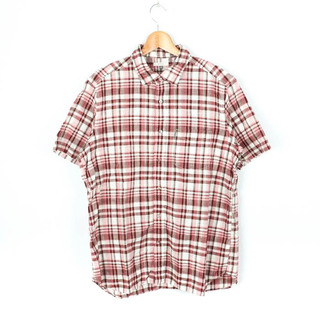 エーグル(AIGLE)のエーグル リネンシャツ 半袖 大きいサイズ リネン混 アウトドア トップス  赤 メンズ XLサイズ レッド AIGLE(シャツ)