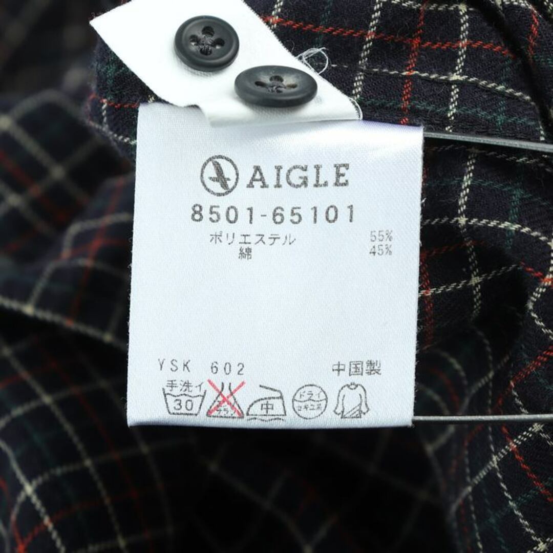 AIGLE(エーグル)のエーグル シャツ 長袖 チェック アウトドア トップス メンズ Lサイズ ネイビー AIGLE メンズのトップス(シャツ)の商品写真