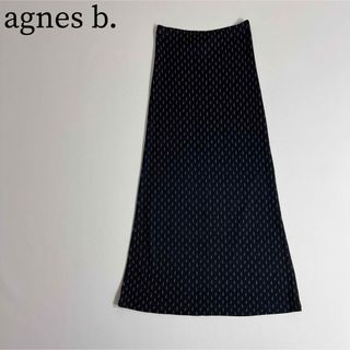 アニエスベー(agnes b.)の美品　agnes b. アニエスベー　ロングスカート　ストレッチ　総柄　タイト(ロングスカート)