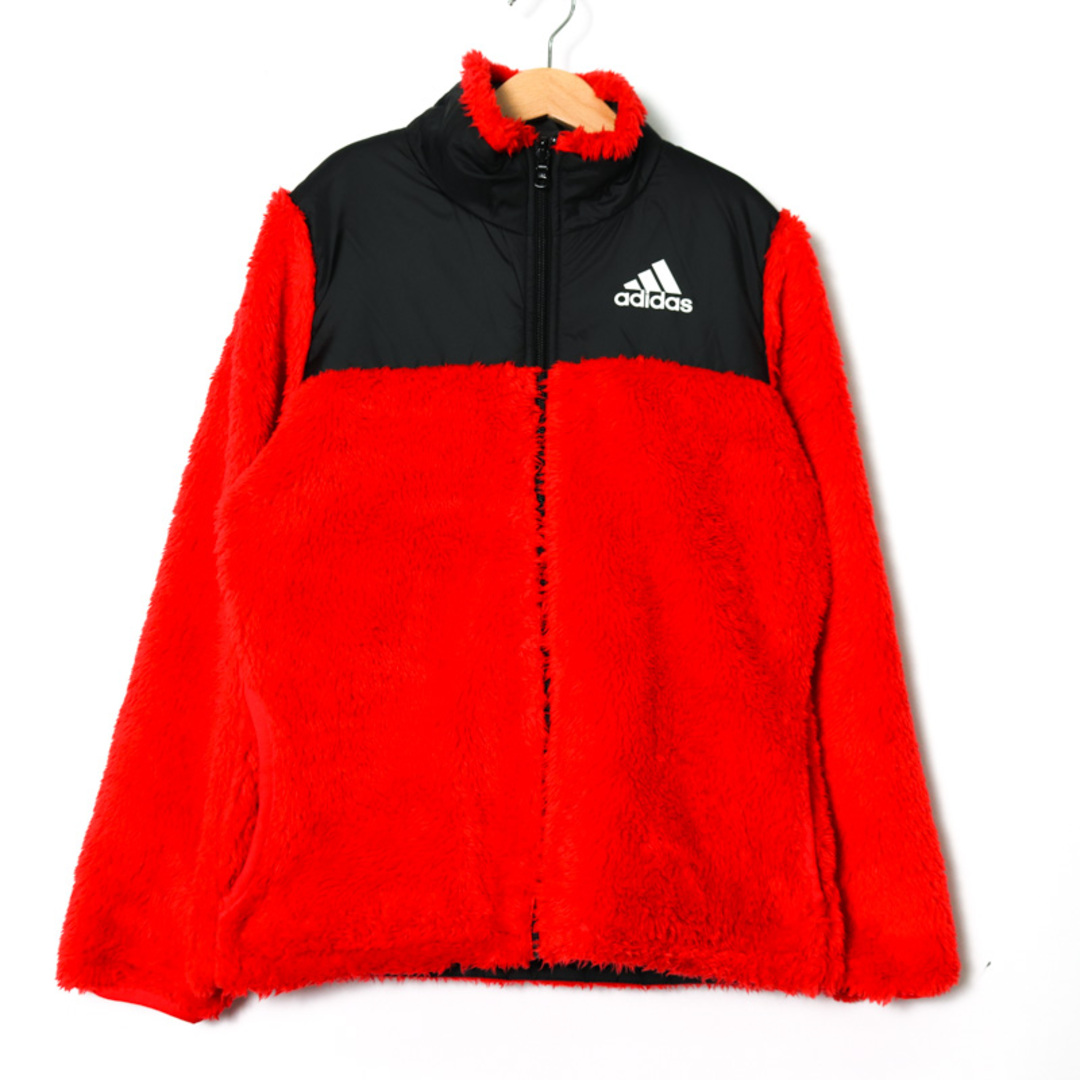 adidas(アディダス)のアディダス ナイロンジャケット ジャンパー リバーシブル アウター キッズ 男の子用 150サイズ ブラック adidas キッズ/ベビー/マタニティのキッズ服女の子用(90cm~)(ジャケット/上着)の商品写真