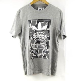 アディダス(adidas)のアディダス 半袖Tシャツ ロゴT スポーツウエア メンズ Sサイズ グレー adidas(Tシャツ/カットソー(半袖/袖なし))