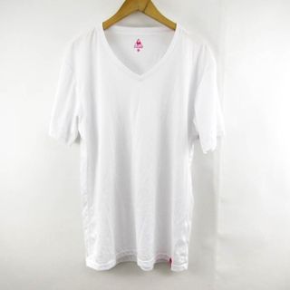 ルコックスポルティフ(le coq sportif)のルコックスポルティフ 半袖Tシャツ 無地 Vネック スポーツウエア 大きいサイズ メンズ LLサイズ ホワイト le coq sportif(Tシャツ/カットソー(半袖/袖なし))