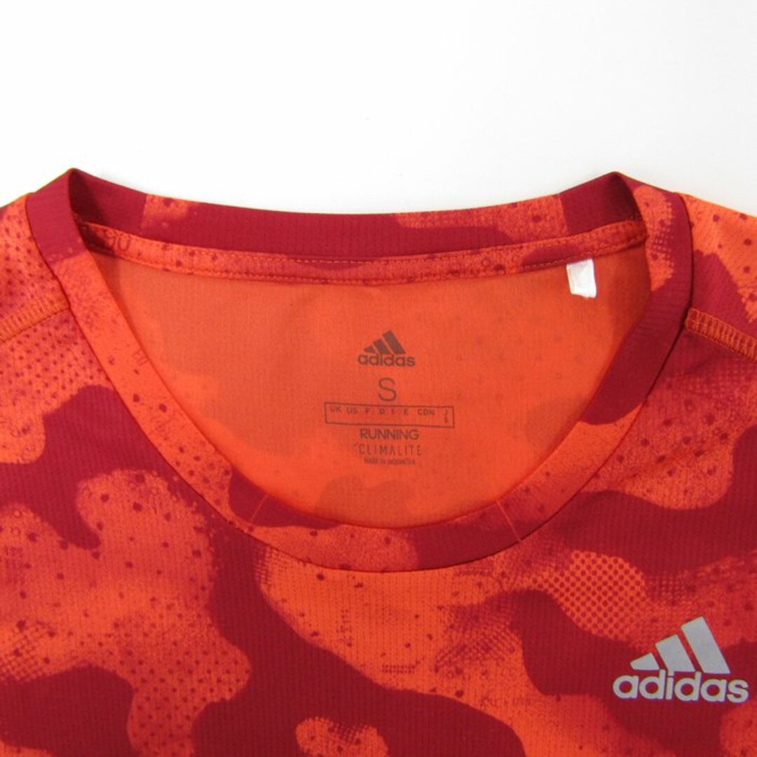 adidas(アディダス)のアディダス 半袖Tシャツ カモフラ柄 クライマライト ランニングウエア メンズ Sサイズ レッド adidas メンズのトップス(Tシャツ/カットソー(半袖/袖なし))の商品写真