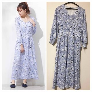 プロポーションボディドレッシング(PROPORTION BODY DRESSING)の新品❤️PROPORTION ハートフローラプリントラップマキシワンピース(ロングワンピース/マキシワンピース)