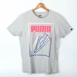 プーマ(PUMA)のプーマ 半袖Tシャツ グラフィックT スニーカー柄 スポーツウエア メンズ Lサイズ グレー PUMA(Tシャツ/カットソー(半袖/袖なし))