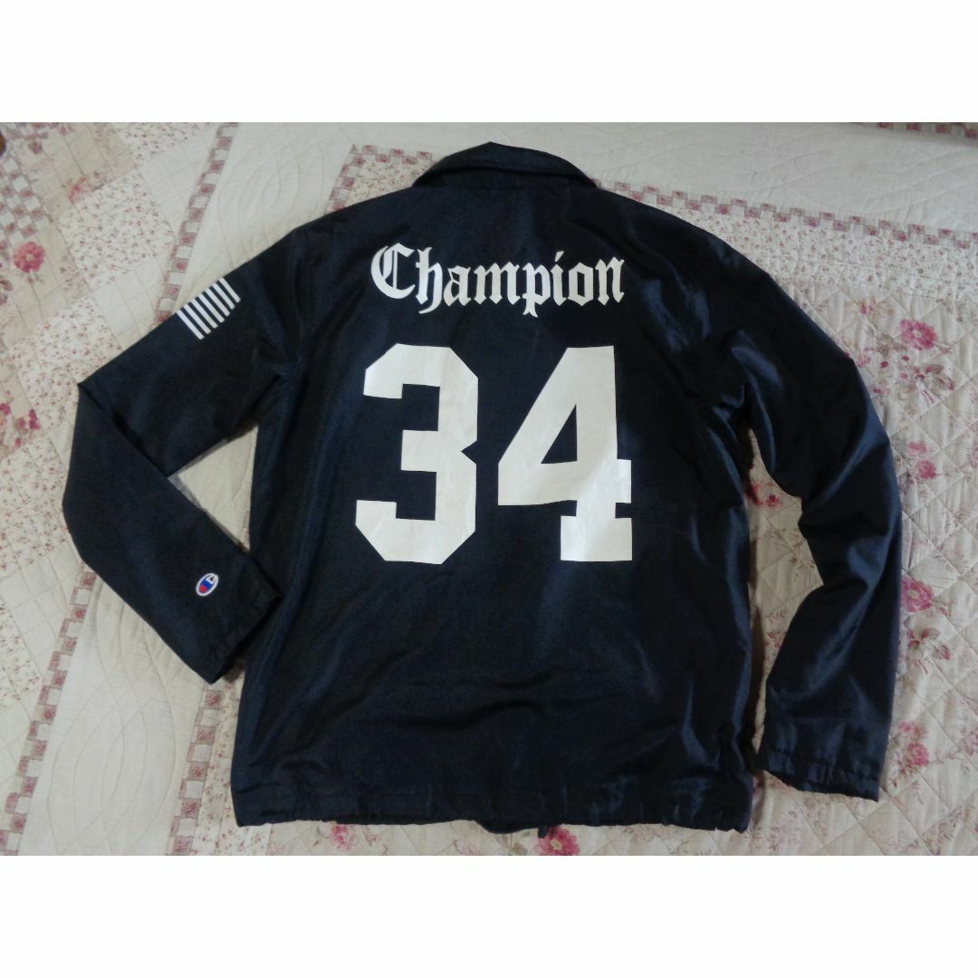 チャンピオン×モンキータイム/コーチジャケット/ブラック メンズのジャケット/アウター(ナイロンジャケット)の商品写真
