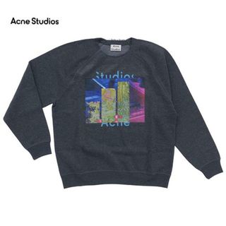 アクネストゥディオズ(Acne Studios)のAcne Studios アクネ ストゥディオズ Fletcher Video BI0043 AA2 メンズ スウェット トレーナー プルオーバー 長袖 グレー 灰 プリント(as0037) -(スウェット)