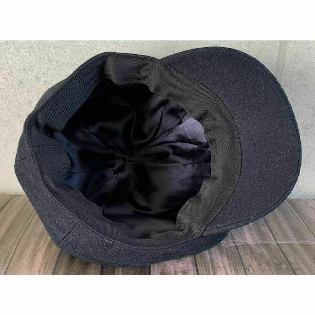 送料込 帽子 特価 キャスケット メルトン 2WAY サイズ調整 アップル bk レディースの帽子(キャスケット)の商品写真