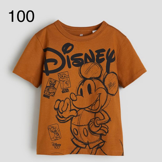 エイチアンドエム(H&M)の《新作》h&m  ディズニー100周年  ミッキーマウスTシャツ　100-105(Tシャツ/カットソー)