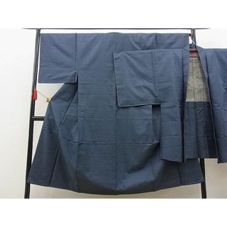 平和屋野田店■男性　本場大島紬　アンサンブル　80亀甲　逸品　n-fw5259(着物)