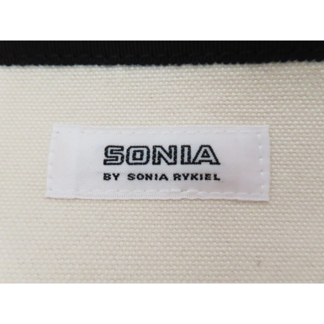 SONIA RYKIEL(ソニアリキエル)のK02 SONIA RYKIEL ソニアリキエル ハート スパンコール キャンバス トートバッグ ベージュ/ブラック/レッド レディースのバッグ(トートバッグ)の商品写真