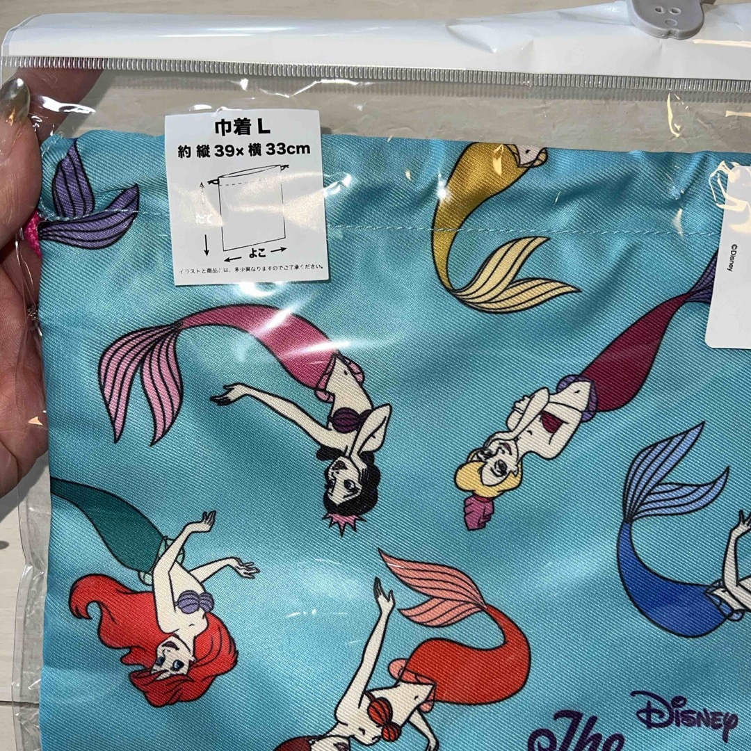 Disney(ディズニー)の新品　アリエル　入園　入学セット ハンドメイドのキッズ/ベビー(バッグ/レッスンバッグ)の商品写真