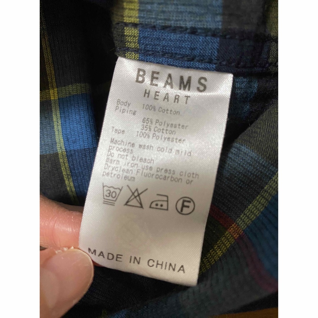 BEAMS(ビームス)の【新品】BEAMS  HEART  メンズ　長袖シャツ　Mサイズ　チェック柄 メンズのトップス(シャツ)の商品写真