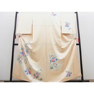 平和屋野田店■訪問着　草花文　ぼかし染め　逸品　n-gt3225(着物)