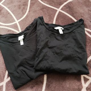 エイチアンドエム(H&M)のH&M　半袖Tシャツ黒(Tシャツ(半袖/袖なし))