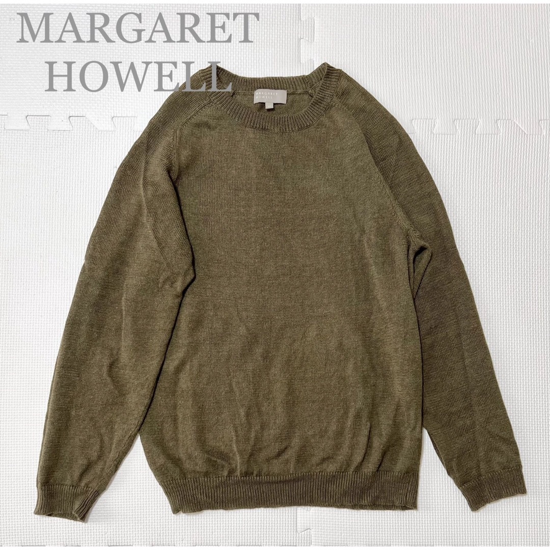 MARGARET HOWELL(マーガレットハウエル)の【MARGARET HOWELL】マーガレットハウエル リネンニットプルオーバー メンズのトップス(ニット/セーター)の商品写真