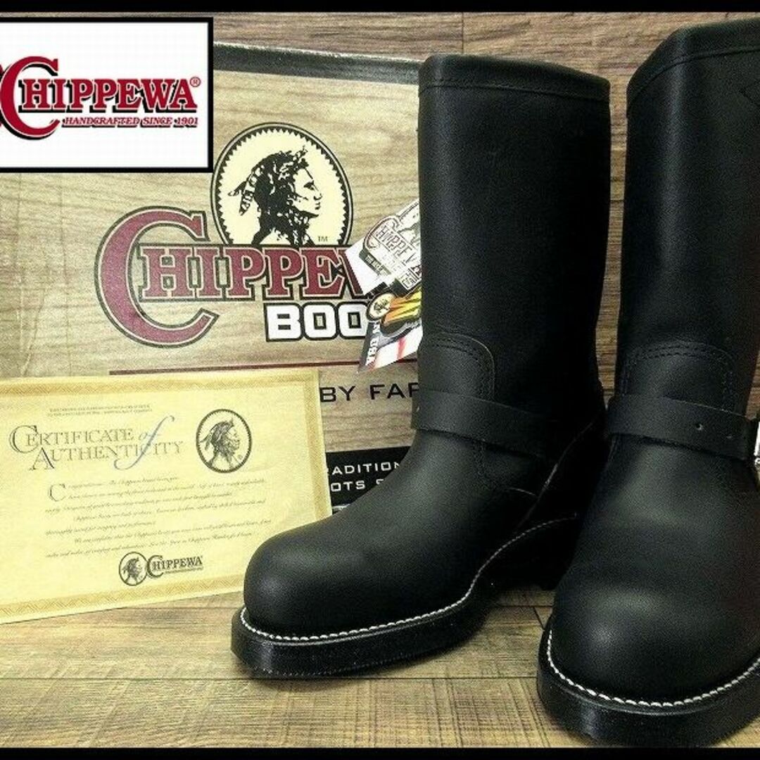 CHIPPEWA(チペワ)の新品 USA製 チペワ 27863 11インチ エンジニア ブーツ 24.0 ① レディースの靴/シューズ(ブーツ)の商品写真