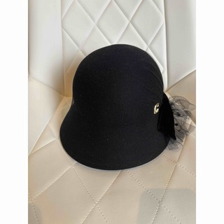 カシラ(CA4LA)のCA4LA 黒リボン付き帽子(ハット)