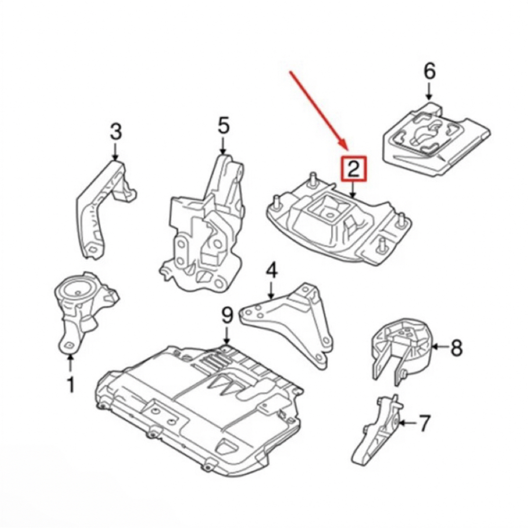 Volvo(ボルボ)のボルボ S40 エンジンマウント 左 31359779 OEM フォード 新品 自動車/バイクの自動車(車種別パーツ)の商品写真