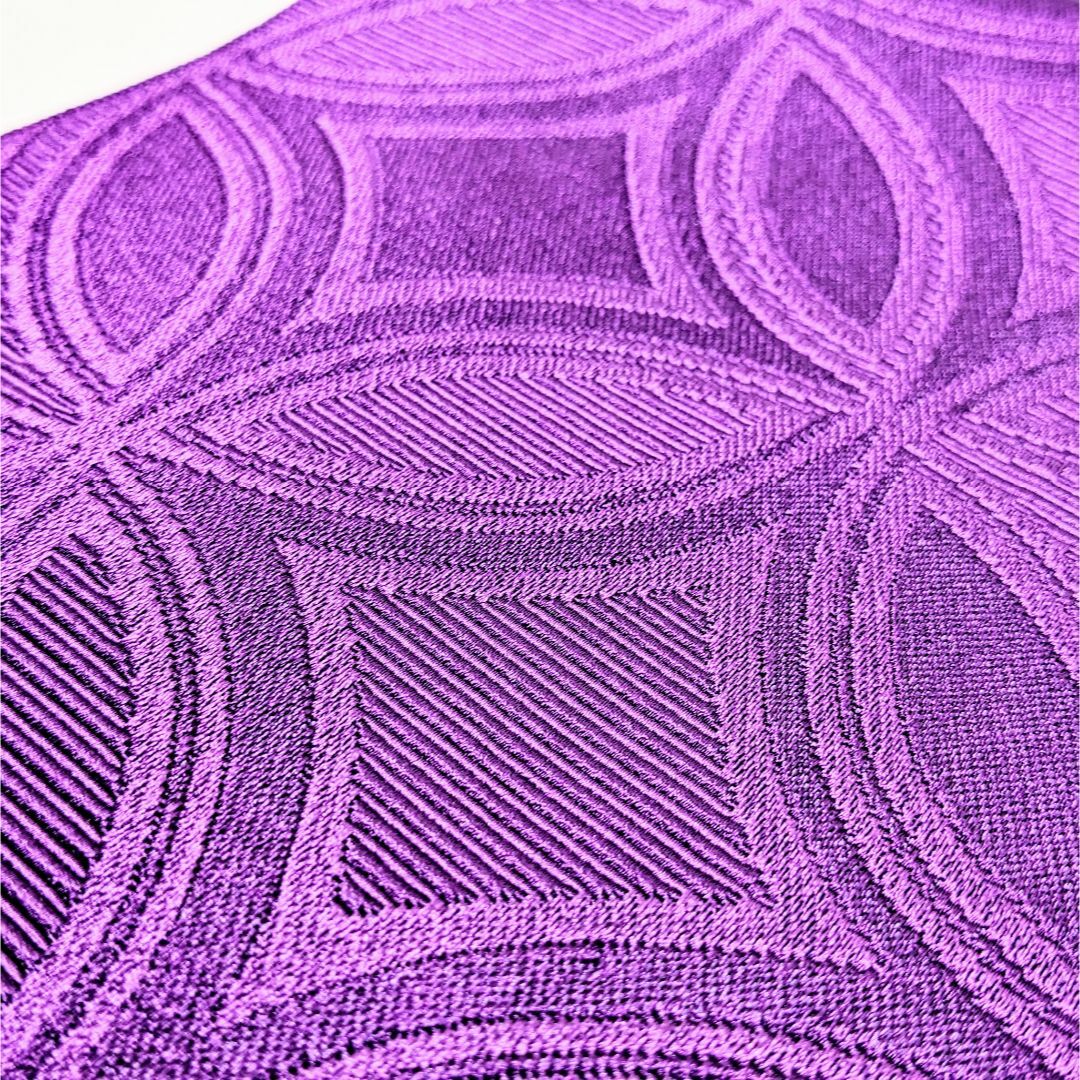 半幅帯 半巾帯 浴衣帯 濃い紫 パープル 七宝 No.1 レディースの水着/浴衣(浴衣帯)の商品写真