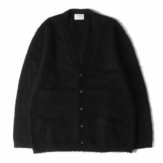 Ron Herman - Ron Herman ロンハーマン カーディガン サイズ:L 21AW シャギー モヘア ブレンド カシミヤ ウール ニットカーディガン TOMAS for Ron Herman Mohair Cardigan 3420800077 ブラック 黒 イタリア製 トップス セーター【メンズ】【中古】