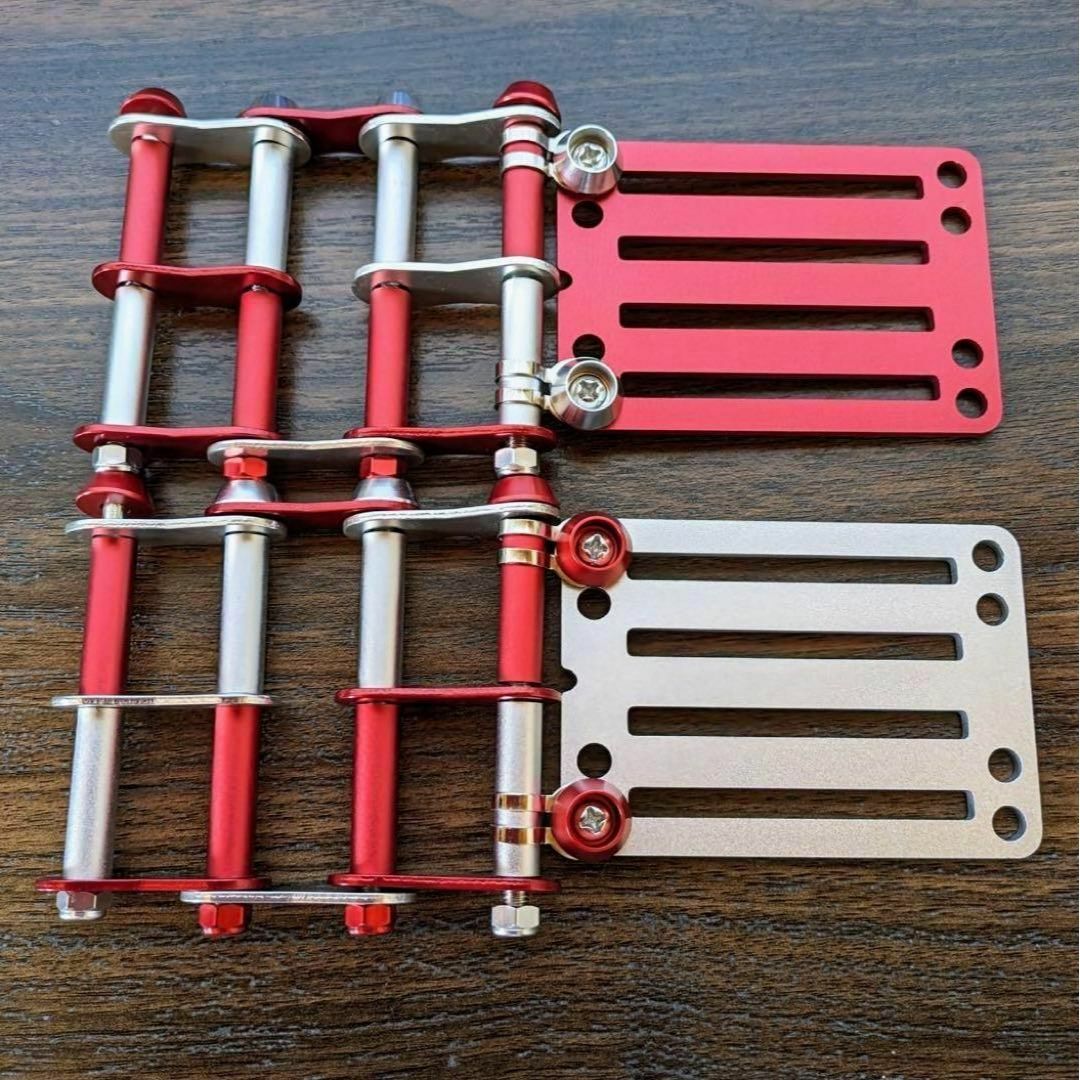 赤×銀 4連チェーン付き ニックス風ベルトループ 腰道具 腰袋 工具 赤×銀 4連チェーン付き ニックス風ベルトループ 腰道具 腰袋 工具