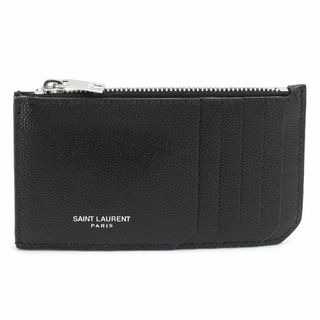 サンローラン(Saint Laurent)のサンローラン カードケース 609362 BTY0N 1000 コインケース 小銭入れ 財布 フラグメント ジップポーチ レザー ブラック 黒 SAINT LAURENT(コインケース/小銭入れ)