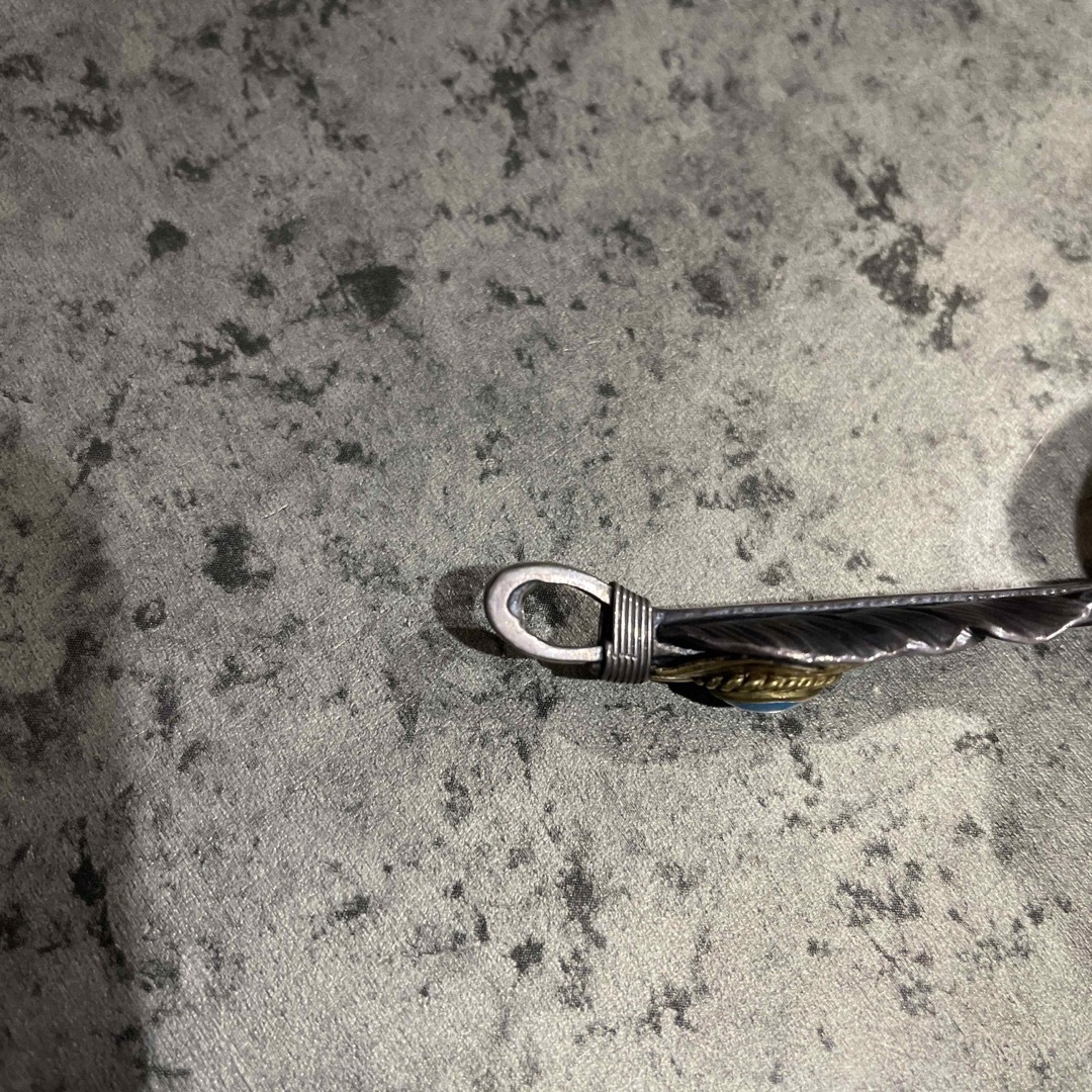 ゴローズ OLD金縄金ハートターコイズ金ローズメタル付きフェザー ゴローズ OLD金縄金ハートターコイズ金ローズメタル付きフェザー