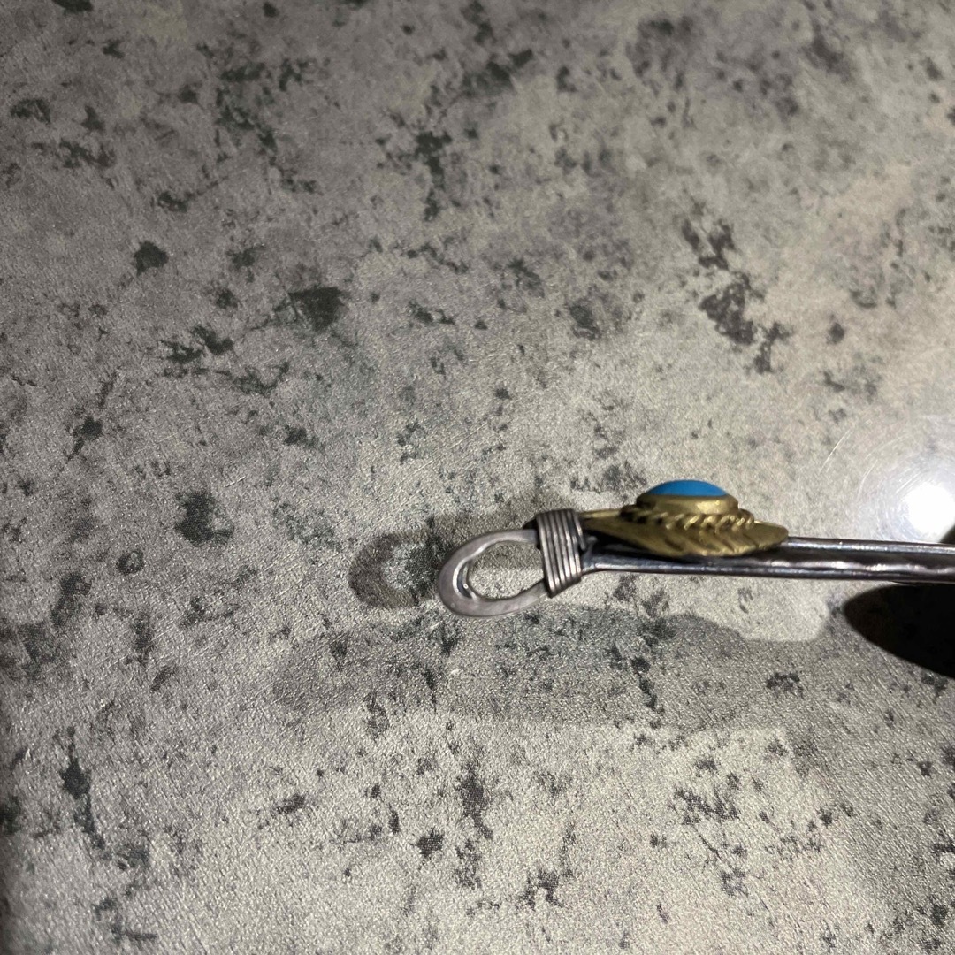 ゴローズ OLD金縄金ハートターコイズ金ローズメタル付きフェザー ゴローズ OLD金縄金ハートターコイズ金ローズメタル付きフェザー