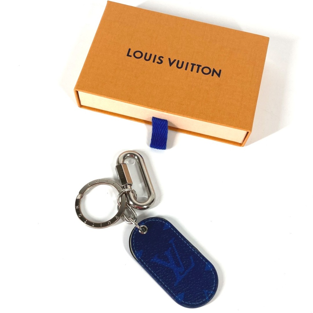 LOUIS VUITTON(ルイヴィトン)のルイヴィトン LOUIS VUITTON ポルトクレ ミリタリータブ  M67779 タイガラマ カラビナ バッグチャーム キーホルダー タイガレザー ブルー 美品 メンズのファッション小物(キーホルダー)の商品写真