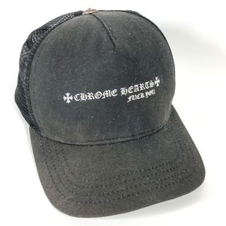 クロムハーツ(Chrome Hearts)のクロムハーツ CHROME HEARTS 横ロゴ 帽子 キャップ帽 ベースボール メッシュ キャップ コットン ブラック(キャップ)