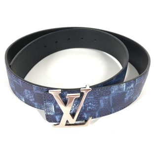 ルイヴィトン(LOUIS VUITTON)のルイヴィトン LOUIS VUITTON サンチュール・LVイニシャル M0378V ベルト レザー ブルー 美品(ベルト)