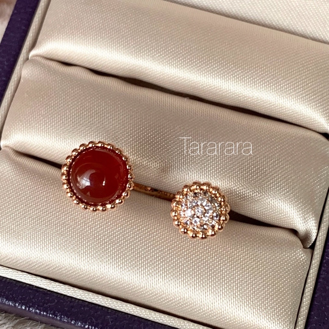 訳あり‼️●高品質 cz×アゲートRing RG● レディースのアクセサリー(リング(指輪))の商品写真