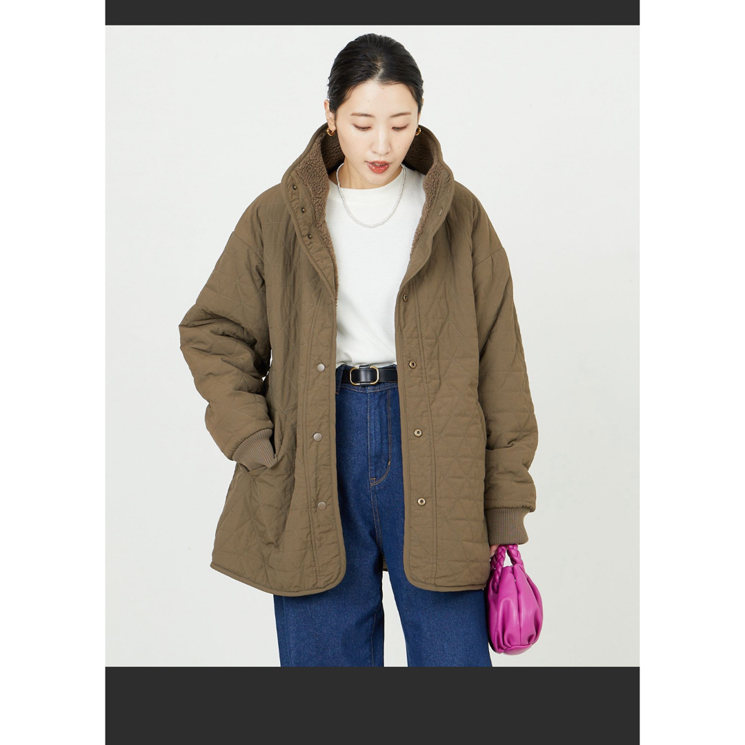 FREAK'S STOREリバーシブルベロアキルトコート チューリップ柄 FREAK'S STOREリバーシブルベロアキルトコート チューリップ柄