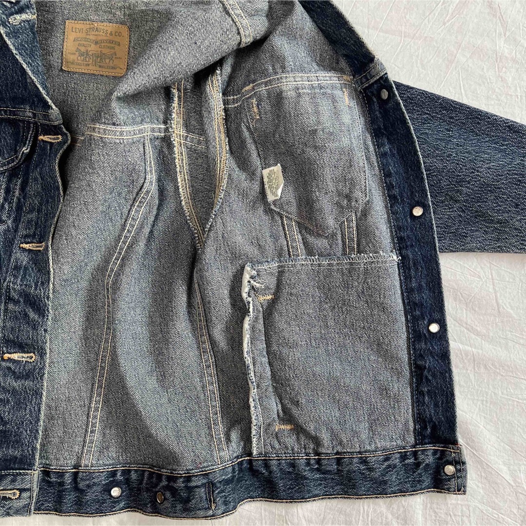 Levi's(リーバイス)のリーバイス 90s ケミカルウォッシュデニムジャケット USA製 Gジャン 美品 レディースのジャケット/アウター(Gジャン/デニムジャケット)の商品写真