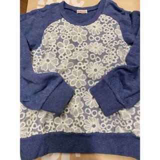 ブランシェス(Branshes)のお花レース　トレーナー　110cm(Tシャツ/カットソー)