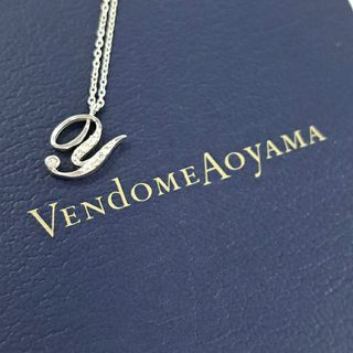 ヴァンドームアオヤマ(Vendome Aoyama)のヴァンドーム青山 ダイヤモンド イニシャルネックレス Y K18WG(ネックレス)