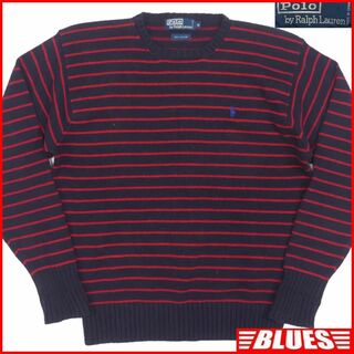 ラルフローレン(Ralph Lauren)のラルフローレン セーター ニット ヴィンテージ 古着 赤 紺 TTY2930(ニット/セーター)
