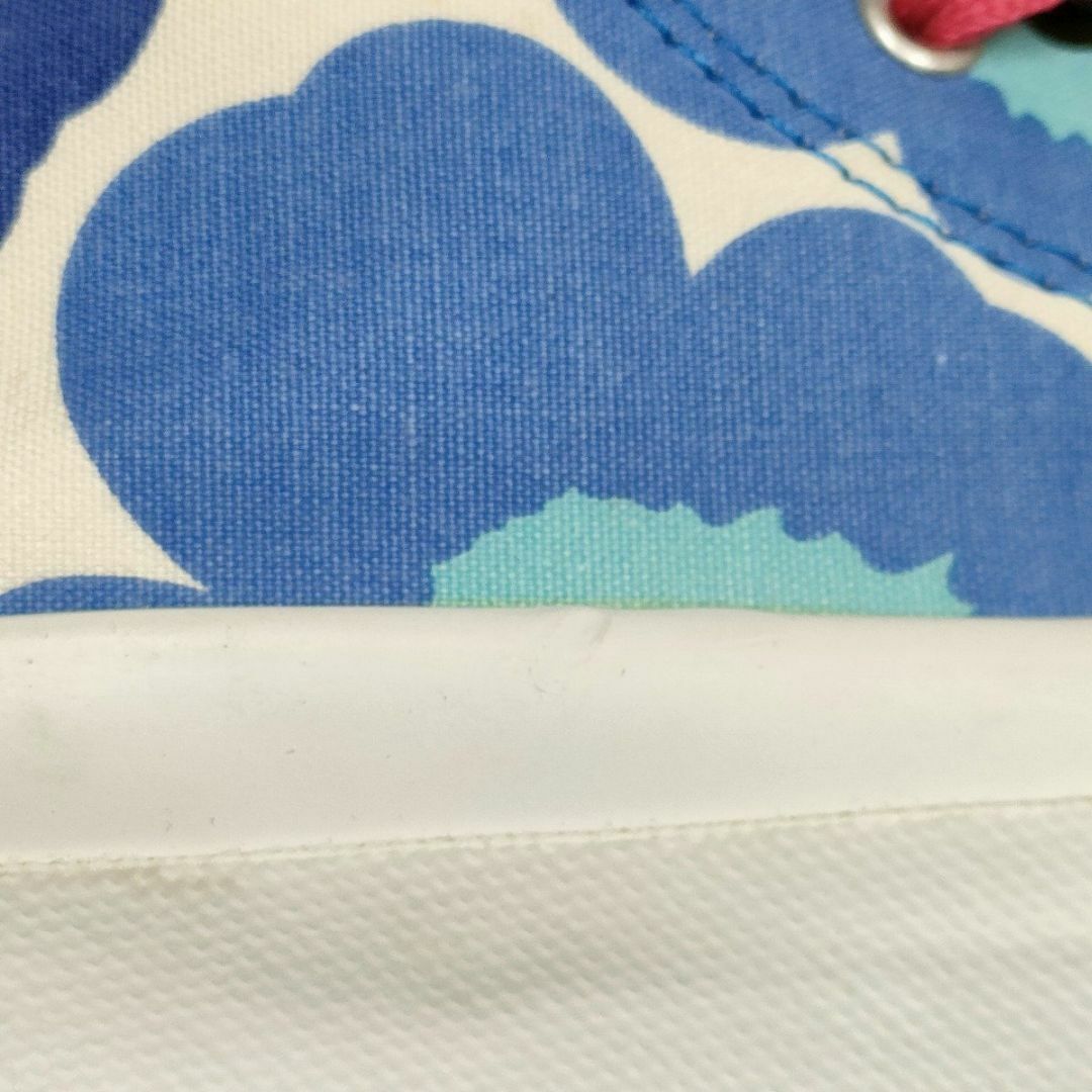 marimekko(マリメッコ)のmarimekko マリメッコ×コンバース オールスター ハイカットスニーカー 靴 ブルー ウニッコ 保存袋付き 約23cm レディースの靴/シューズ(スニーカー)の商品写真