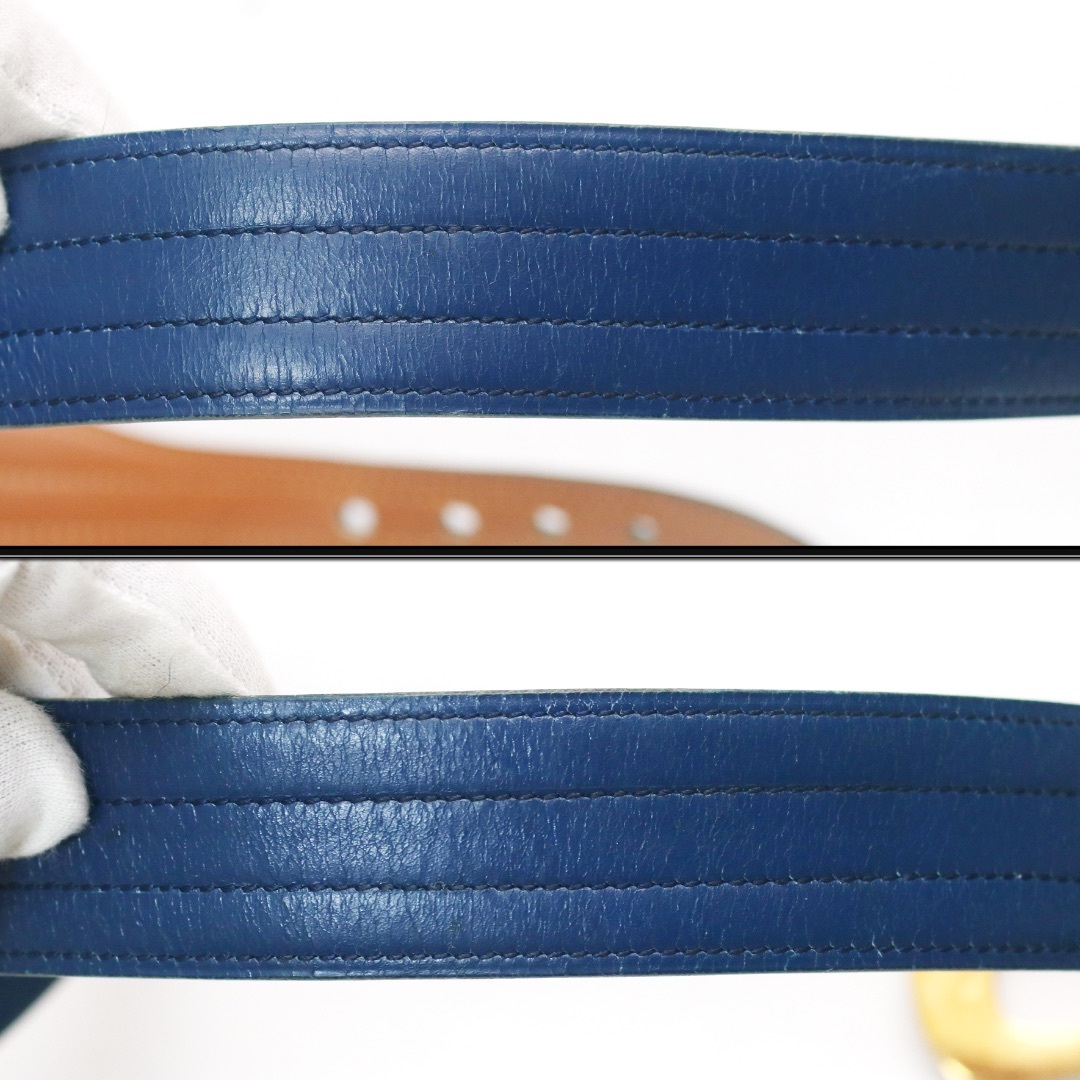 HERMES - 【ヴィンテージ】◇エルメス◇ フラワー 装飾 / ブルー HERMES - 【ヴィンテージ】◇エルメス◇ フラワー 装飾 / ブルー