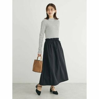 グリーンパークス(green parks)の【ブラック】ドッキングニットワンピース 24SS/ロング丈/長袖/レディース(ロングワンピース/マキシワンピース)