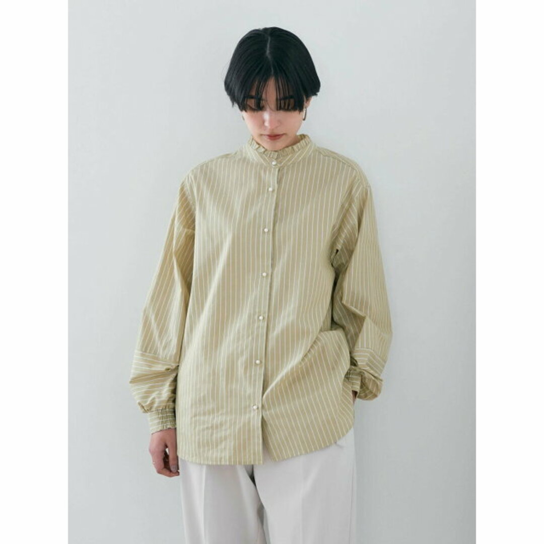 YECCA VECCA(イェッカヴェッカ)の【イエロー】ラメストライプ袖ボリュームシャツ/24SS レディースのトップス(シャツ/ブラウス(長袖/七分))の商品写真