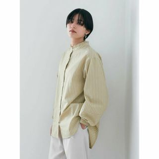 イェッカヴェッカ(YECCA VECCA)の【イエロー】ラメストライプ袖ボリュームシャツ/24SS(シャツ/ブラウス(長袖/七分))