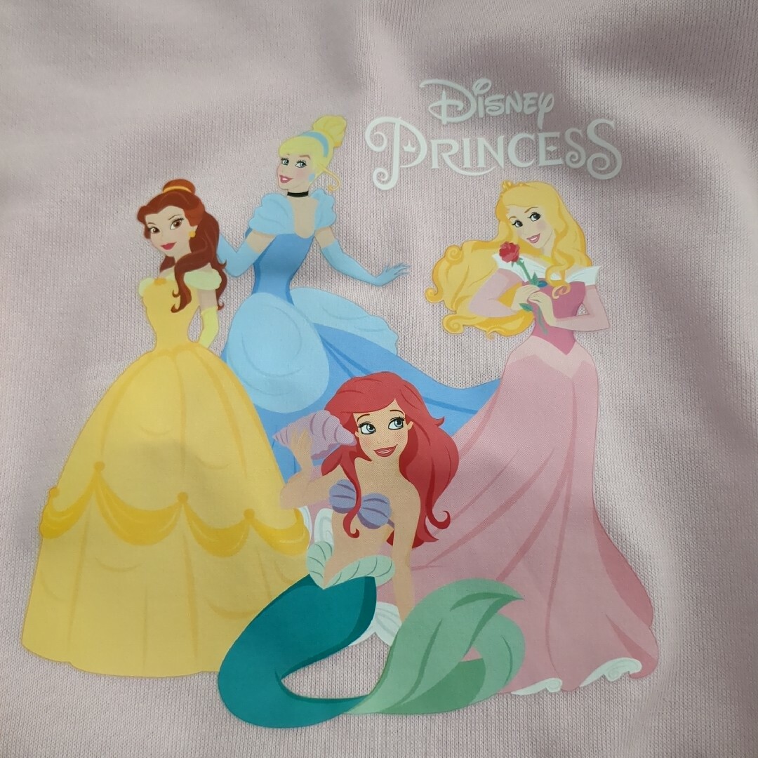 Disney(ディズニー)のディズニープリンセス100cmスウェット キッズ/ベビー/マタニティのキッズ服女の子用(90cm~)(Tシャツ/カットソー)の商品写真